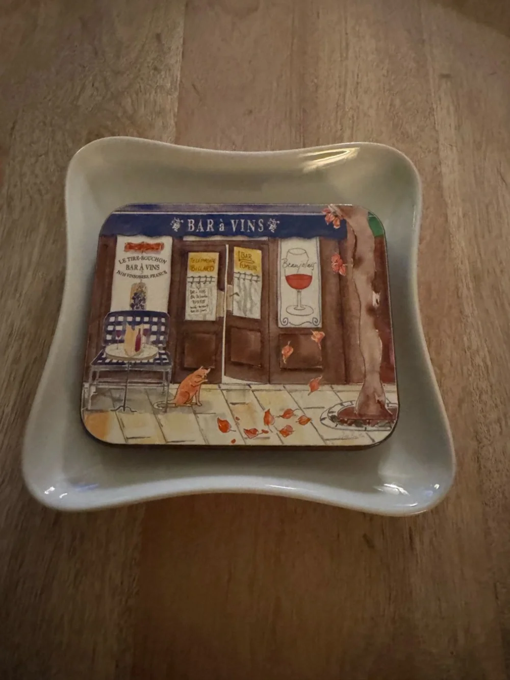 Crate&Barrel Small Square Porcelain Dish